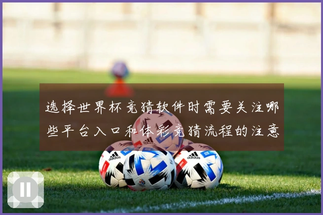 选择世界杯竞猜软件时需要关注哪些平台入口和体彩竞猜流程的注意事项